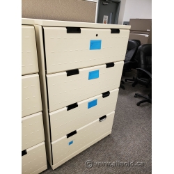 Smed Beige 4 Drawer Lateral File Cabinet